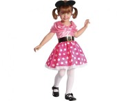 Zestaw Różowa Myszka Przebranie Strój dla dziewczynki rozm. 92/104 cm