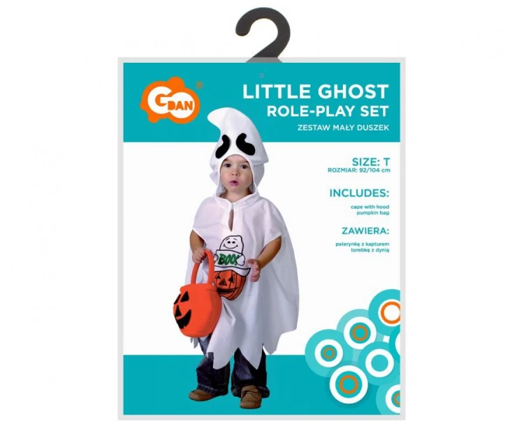Zestaw dla dzieci Mały Duszek Przebranie Strój rozm. 92/104 cm Halloween