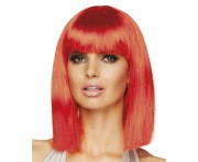 Peruka Dance neonowa czerwień Włosy na Imprezę