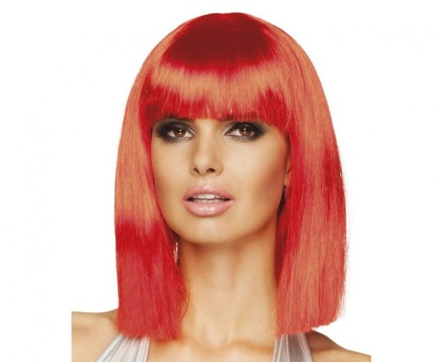 Peruka Dance neonowa czerwień Włosy na Imprezę