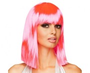 Peruka Dance neonowy róż Włosy na Imprezę