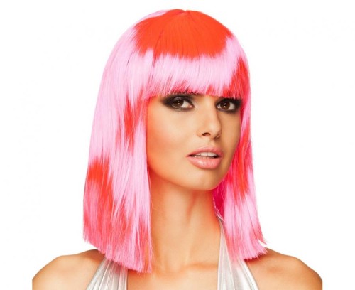 Peruka Dance neonowy róż Włosy na Imprezę