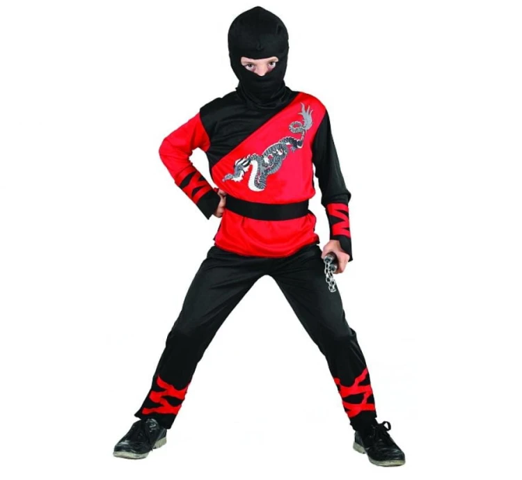 Zestaw Dragon Ninja Przebranie Strój dla chłopca rozm. 110/120 cm