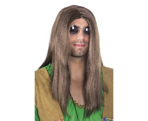 Peruka męska John długie włosy Hipisa Dzieci Kwiaty