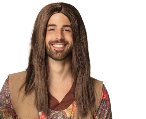 Peruka męska John długie włosy Hipisa Dzieci Kwiaty