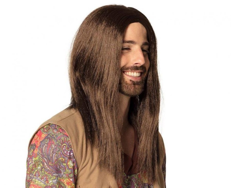Peruka męska John długie włosy Hipisa Dzieci Kwiaty