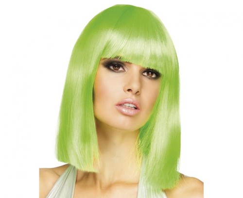 Peruka Dance neonowa zieleń włosy zielone na Imprezę