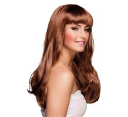 Peruka Chique brązowa długie włosy