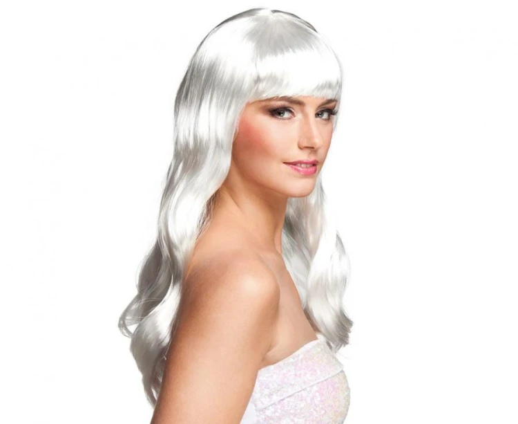 Peruka Chique biała długie włosy