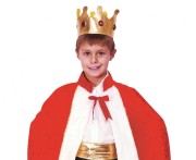 Zestaw dla dzieci Król Przebranie Strój Peleryna i Korona rozm. 120/130 cm