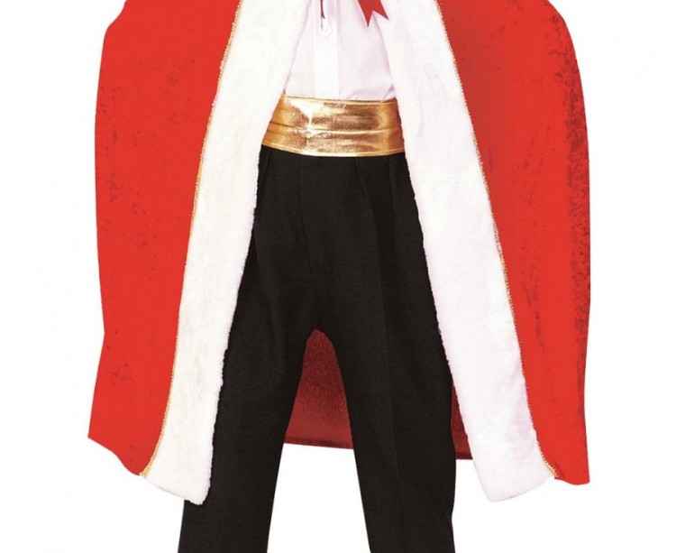 Zestaw dla dzieci Król Przebranie Strój Peleryna i Korona rozm. 120/130 cm