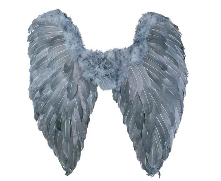 Skrzydła anioła 65 x 65 cm ciemne niebieskie Przebranie