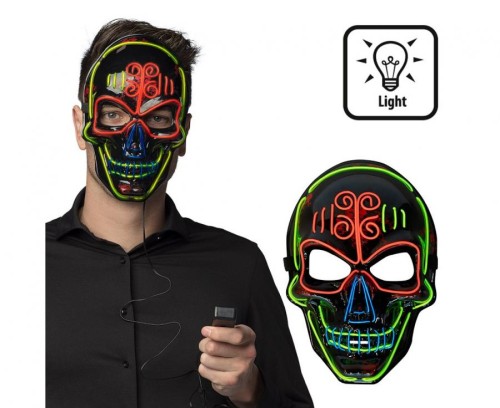 Maska LED Huesuda świecąca podświetlana Przebranie