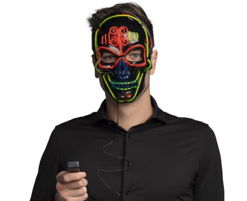 Maska LED Huesuda świecąca podświetlana Przebranie