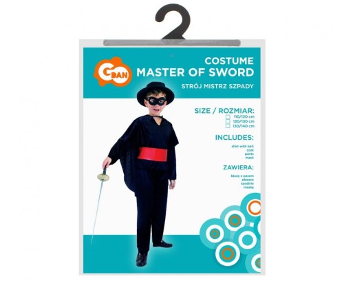 Zestaw Mistrz szpady Przebranie dla chłopca Kostium Strój rozm. 130/140 cm