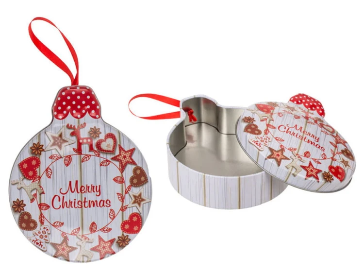 Metalowy Pojemnik na Słodki Prezent Bombka Świąteczna na słodycze 1.jpg