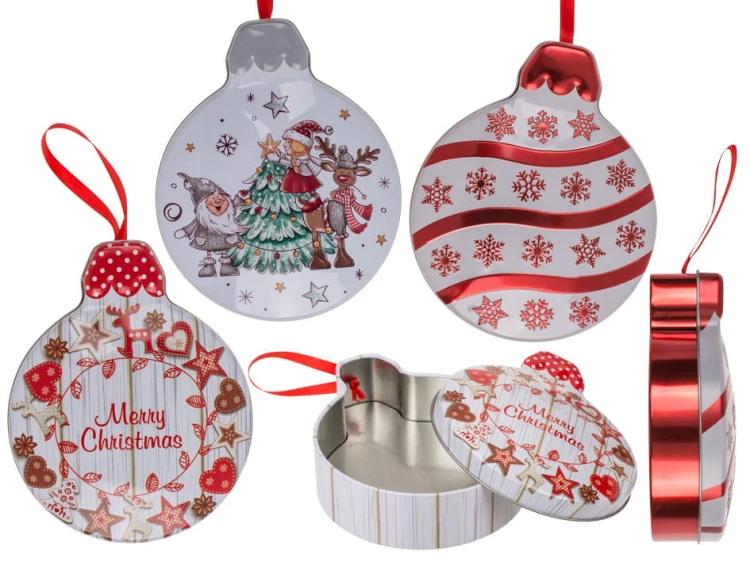 Metalowy Pojemnik na Słodki Prezent Bombka Świąteczna na słodycze 2.jpg