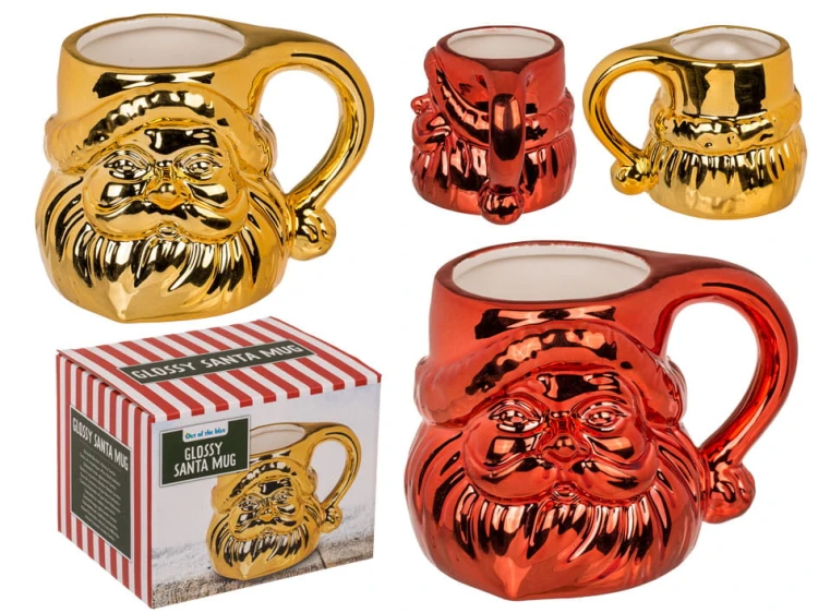 Kubek Świąteczny w Kształcie Głowy Mikołaja błyszczący metaliczny 2.jpg