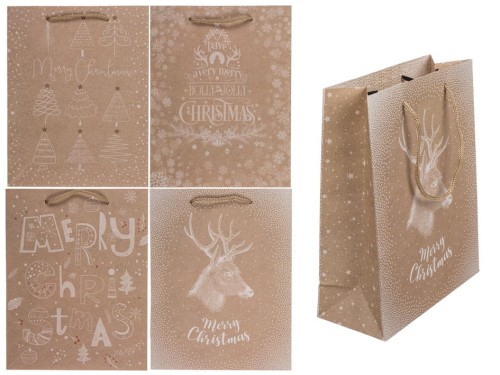 Świąteczna Torebka Prezentowa z Kraftowego Papieru Boże Narodzenie 2.jpg
