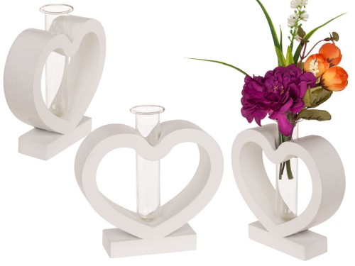 Białe Serce z Probówką na Kwiaty – Wyjątkowa Dekoracja do Twojego Wnętrza .jpg