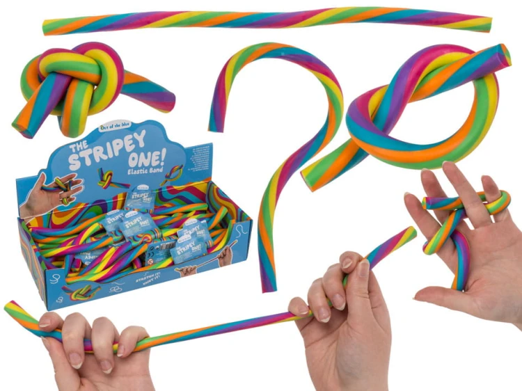 Tęczowy Elastyczny Wałek do Rozciągania Kolorowy Sznurek antystresowy 2.jpg