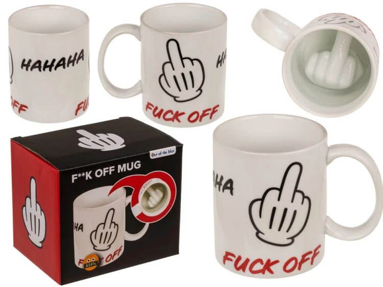 Kubek Fuck Off Odważny Gadżet dla Prawdziwych Twardzieli Śmieszny z Palcem .jpg