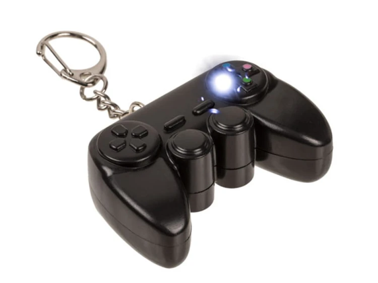 Metalowy Brelok Kontroler gier z Efektami Świetlnymi i Dźwiękowymi Świecący 1.jpg