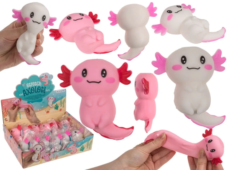 Gniotek Aksolotl z Wypełnieniem z Piasku Kwarcowego Elastyczny Antystresowy 2.jpg