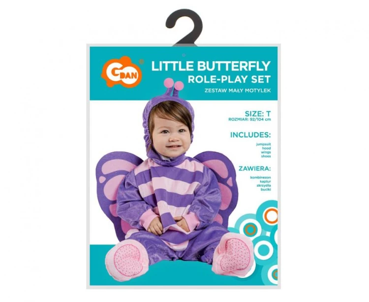 Zestaw dla dzieci Mały Motylek Przebranie Strój Kostium rozm. 92/104 cm