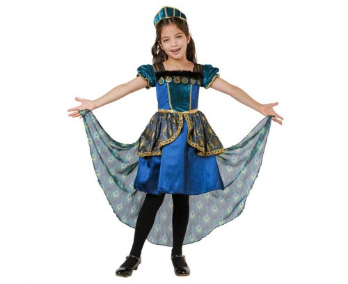 Zestaw dla dzieci Pawia Księżniczka Przebranie Kostium rozm. 120/130 cm