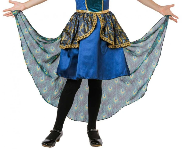 Zestaw dla dzieci Pawia Księżniczka Przebranie Kostium rozm. 120/130 cm