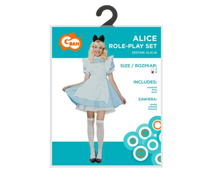 Zestaw dla dorosłych Alicja Przebranie Strój Kostium na Imprezę rozm. M