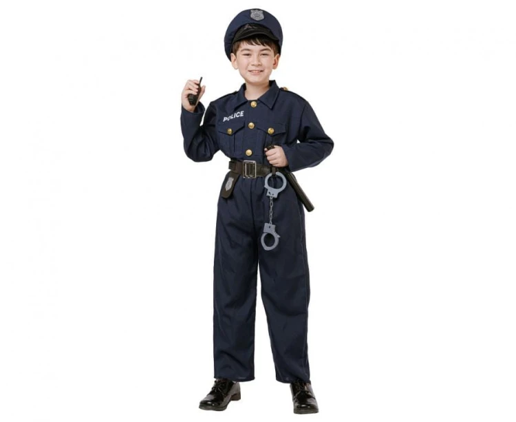 Strój dla dzieci Elegancki Policjant Przebranie Kostium rozm. 120/130 cm