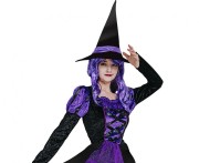 Zestaw dla dorosłych Fioletowa Czarownica Przebranie Strój Kostium rozm. M