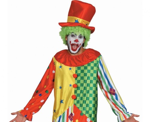 Zestaw dla dorosłych Kolorowy Klaun Przebranie Strój Kostium rozm.52