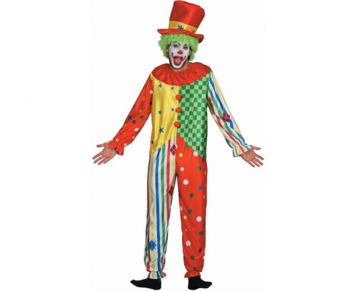 Zestaw dla dorosłych Kolorowy Klaun Przebranie Strój Kostium rozm.56