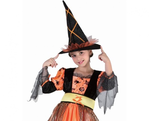 Zestaw dla dzieci Dyniowa Czarownica Przebranie Kostium rozm. 130/140 cm
