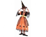 Zestaw dla dzieci Dyniowa Czarownica Przebranie Kostium rozm. 110/120 cm