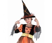 Zestaw dla dzieci Dyniowa Czarownica Przebranie Kostium rozm. 110/120 cm