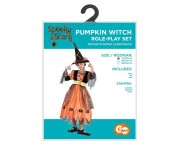 Zestaw dla dzieci Dyniowa Czarownica Przebranie Kostium rozm. 110/120 cm
