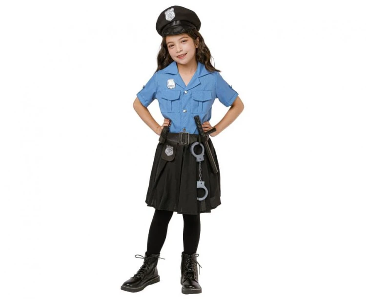Zestaw dla dzieci Niebieska Policjantka Przebranie Strój Kostium 130/140cm