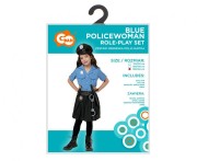 Zestaw dla dzieci Niebieska Policjantka Przebranie Strój Kostium 130/140cm