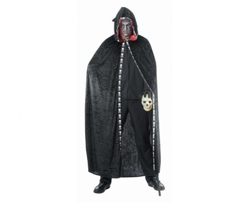 Peleryna z kapturem dla dorosłych czarna Przebranie Strój Kostium rozm. 52