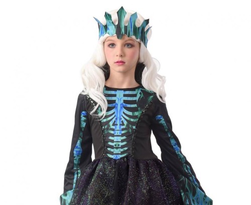 Zestaw dla dzieci Królowa Kościotrup Przebranie Strój Kostium 110/120 cm