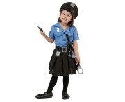 Zestaw dla dzieci Niebieska Policjantka Przebranie Strój Kostium 92/104 cm