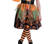 Zestaw dla dzieci Dyniowa Czarownica Przebranie Strój Kostium 110/120 cm