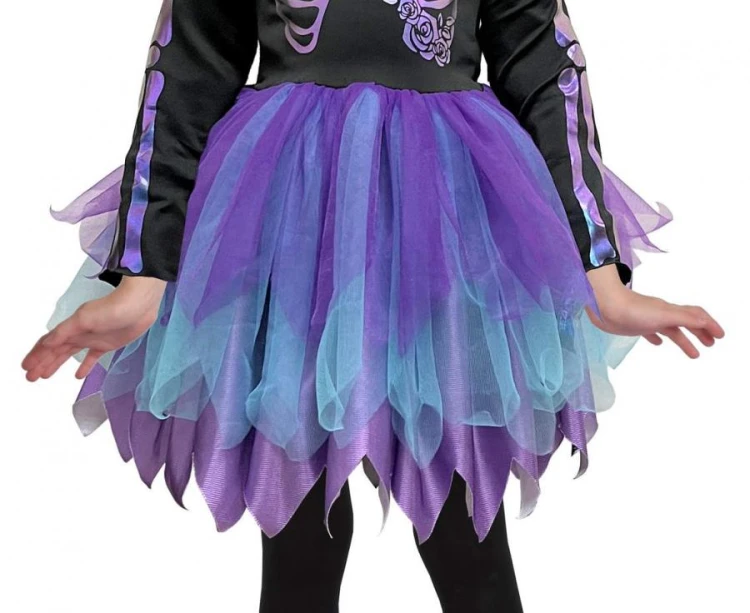 Strój dla dzieci Fioletowy Kościotrup Przebranie Kostium rozm. 130/140 cm