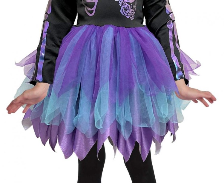 Strój dla dzieci Fioletowy Kościotrup Przebranie Kostium rozm. 120/130 cm