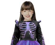 Strój dla dzieci Fioletowy Kościotrup Przebranie Kostium rozm. 110/120 cm