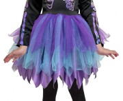 Strój dla dzieci Fioletowy Kościotrup Przebranie Kostium rozm. 110/120 cm